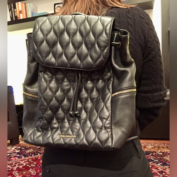 Vera Bradley Leather Amy Quilted Backpack - Picture 4 of 4